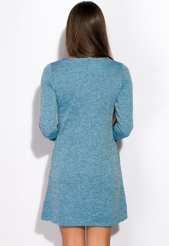 Платье 120PO7554 (голубой/меланжевый)