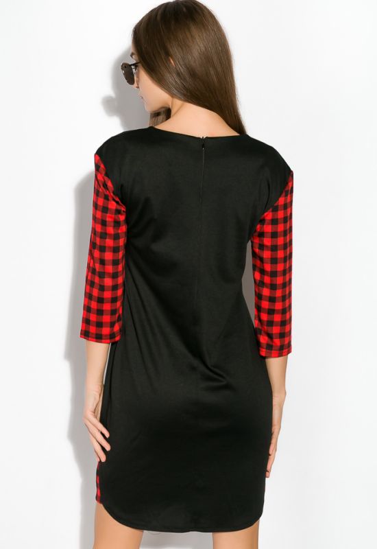 Платье 120PO7638-1 (черный/красный)