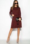 Сукня 120PO7746 (бордовий)