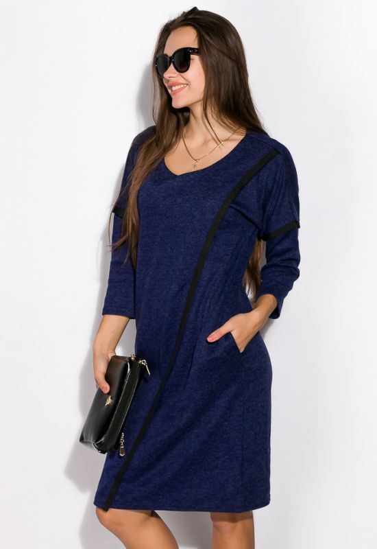 Платье 120PO7771 (синий/меланжевый)