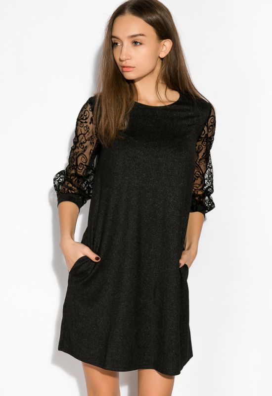 Платье 120PVLN1169 (черный)