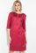 Платье батал декарированное змейкой на груди 81PD407 (бордовый)