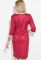 Платье батал декарированное змейкой на груди 81PD407 (бордовый)