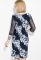 Сукня батал з білими квітами 81PD405 (синій/білий)