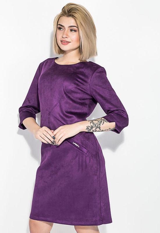 Платье батал с карманами 81PD400 (фиолетовый)