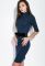 Сукня-гольф із поясом 95P1970 (темно-синій)