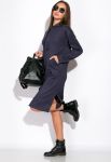 Платье худи 103P009 (темно-синий)