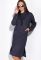 Платье худи 103P009 (темно-синий)