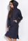 Платье худи 103P009 (темно-синий)