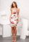 Платье KP-10030-3 (белый/алый)