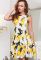 Платье KP-10052-6 (белый/желтый)