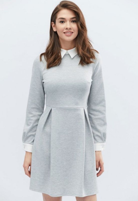 Платье KP-10124-4 (серый/меланжевый)