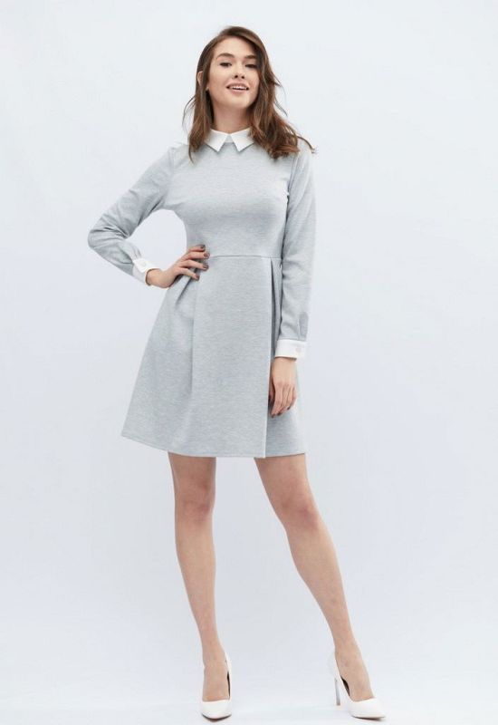 Сукня KP-10124-4 (сірий/меланжевий)