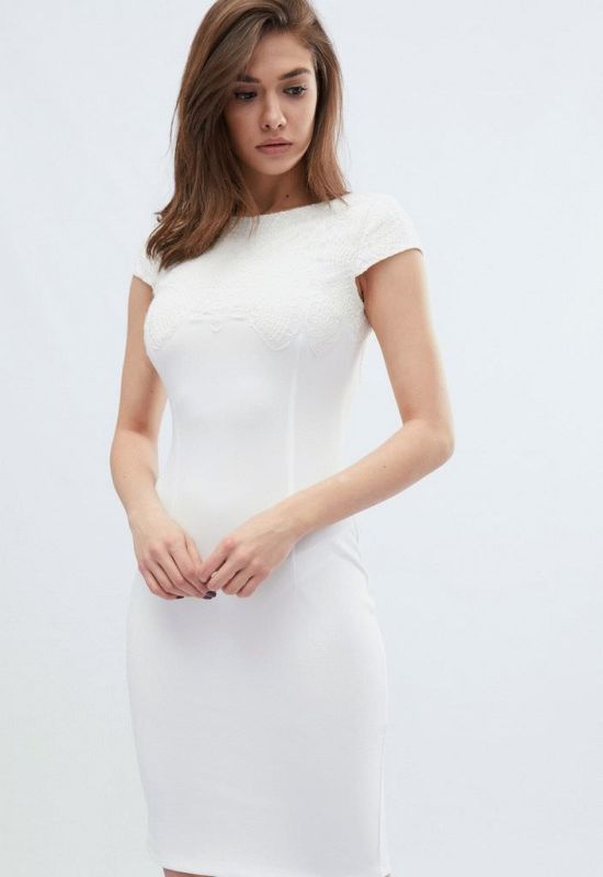 Платье KP-10133-3 (молочный)