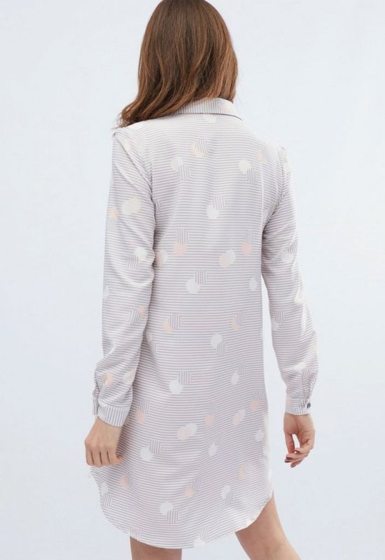 Сукня KP-10138-4 (сірий/рожевий)