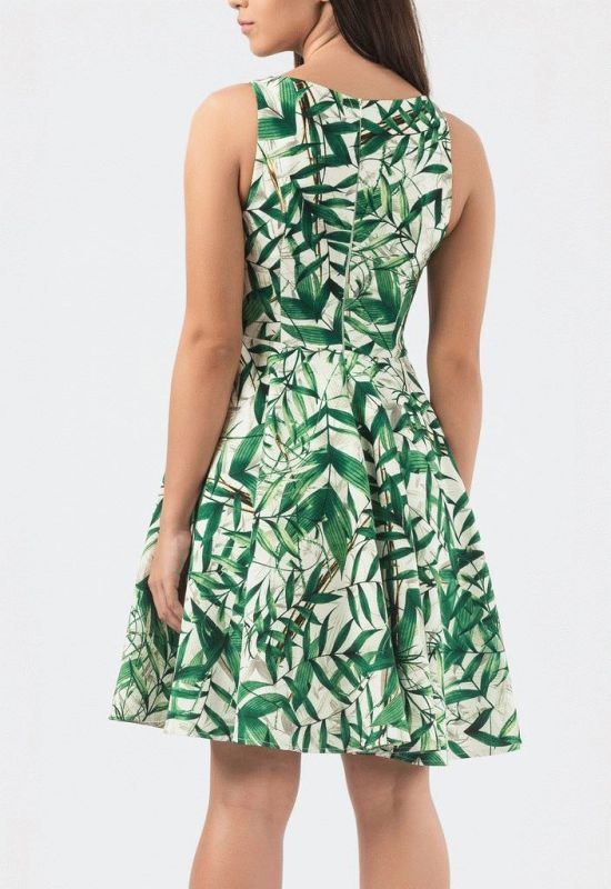 Платье KP-10150-3 (белый/зеленый)