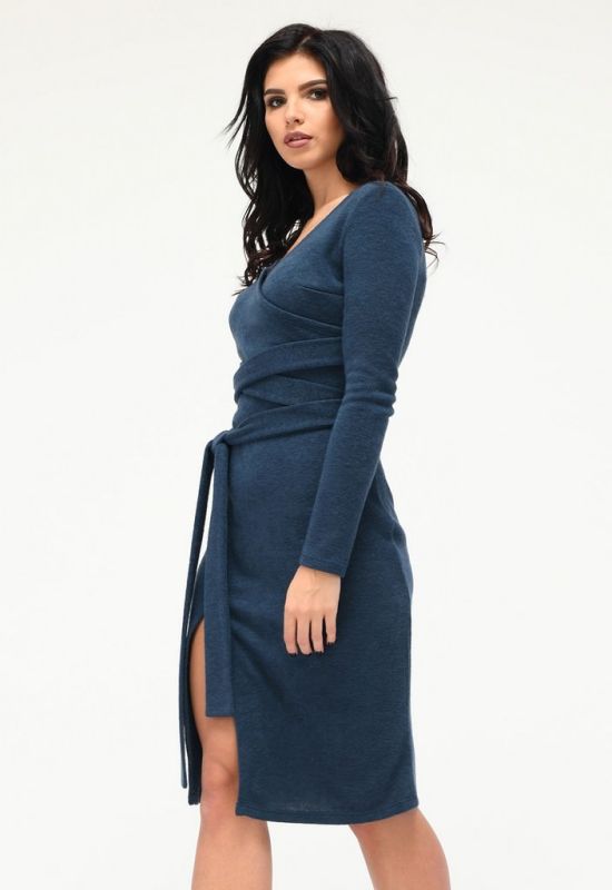 Сукня KP-10220-18 (синій/бірюзовий)