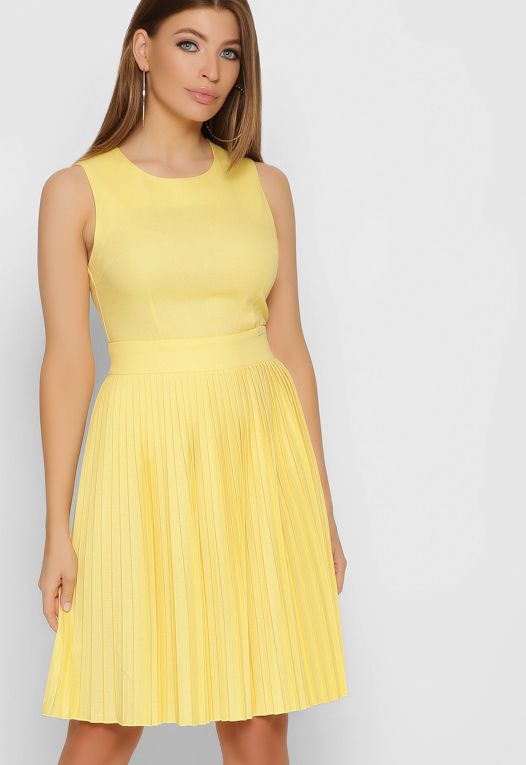 Сукня KP-10338-6 (жовтий)