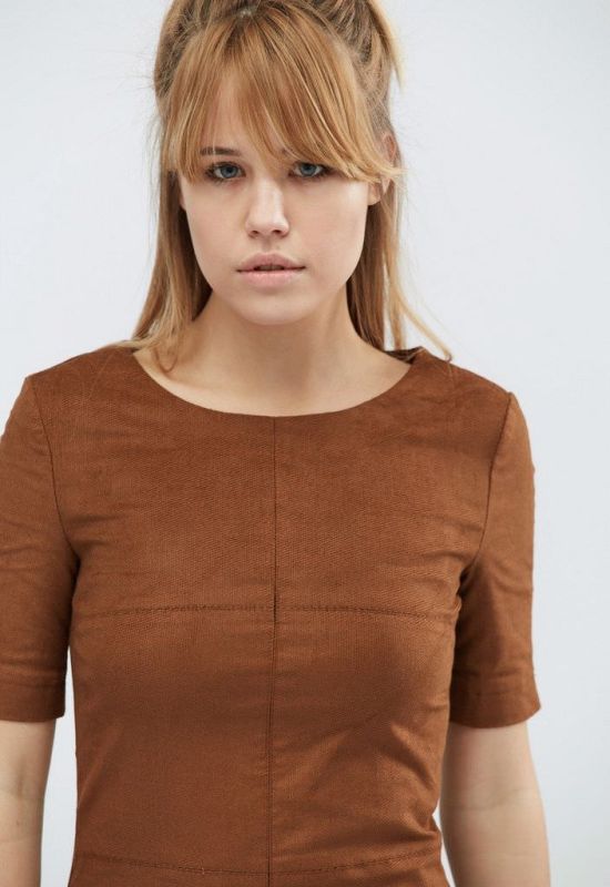 Сукня KP-5814-26 (коричневий)