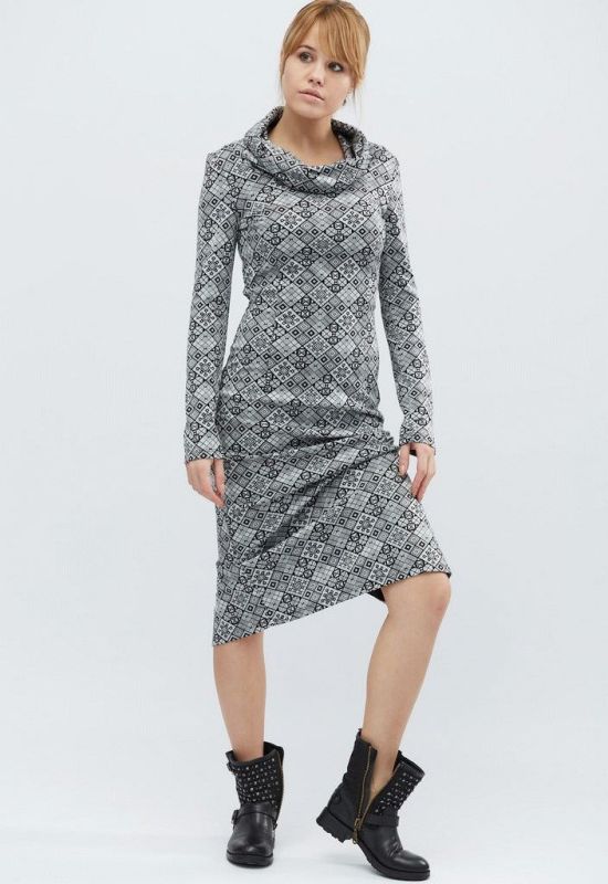 Платье KP-5817-4 (черный/серый)