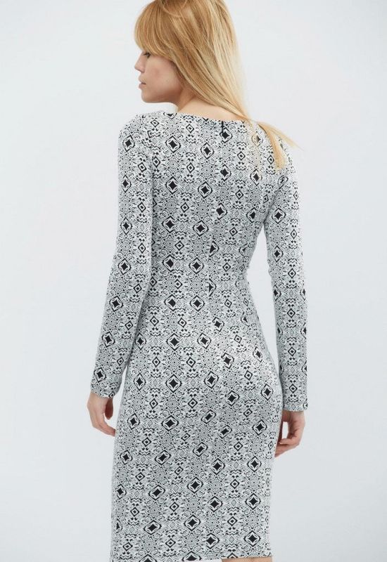 Платье KP-5819-8 (черный/белый)