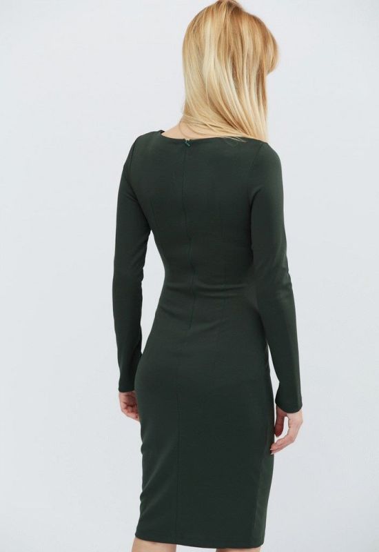 Платье KP-5829-12 (темно-зеленый)