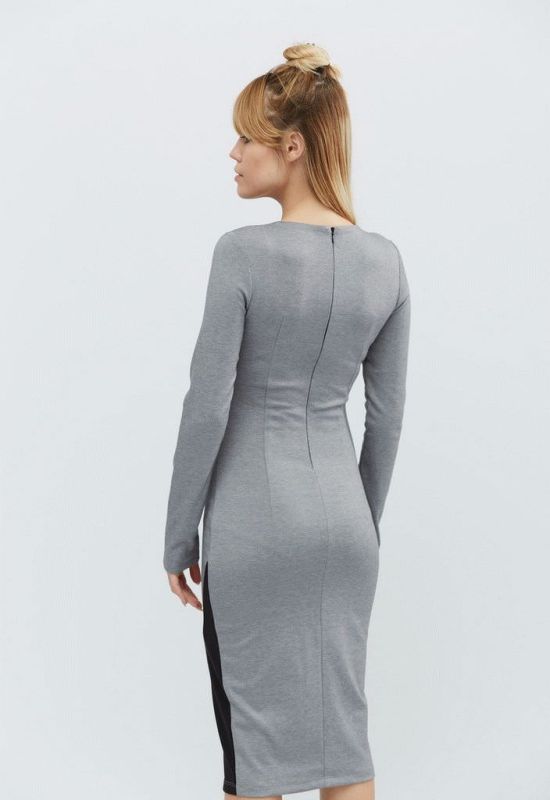 Сукня KP-5832-4 (чорний/сірий)