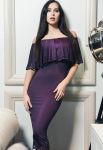 Платье KP-5869 (фиолетовый) Платье KP-5869 (фиолетовый)