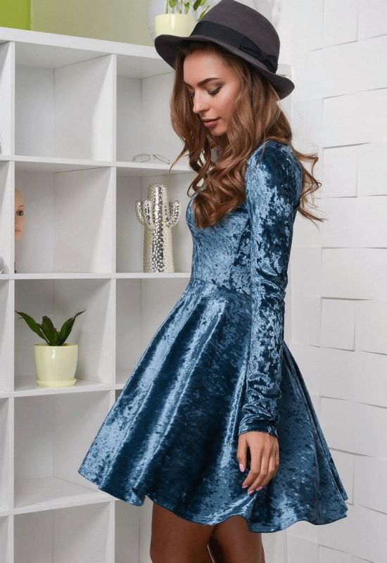 Сукня КР-10077-24 (темно-синій)