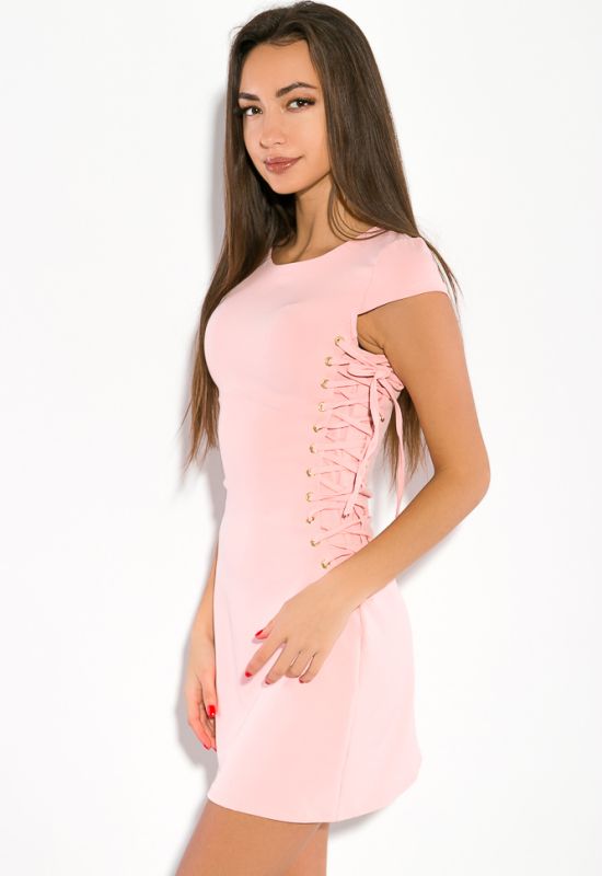 Сукня на шнурівці з боків 83P1238 (рожевий)