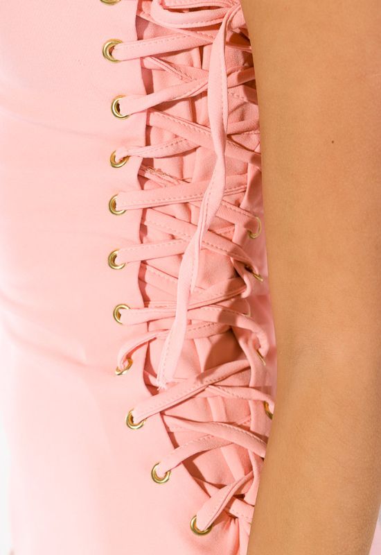 Сукня на шнурівці з боків 83P1238 (рожевий)