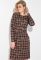 Платье облегающее в клетку 79PD5565 (бежевый)