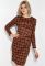 Сукня, що облягає в клітку 79PD5565 (рудий)
