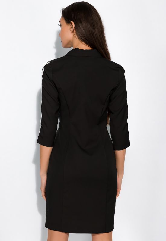 Платье-пиджак с лампасами 120PMA1665 (черный)
