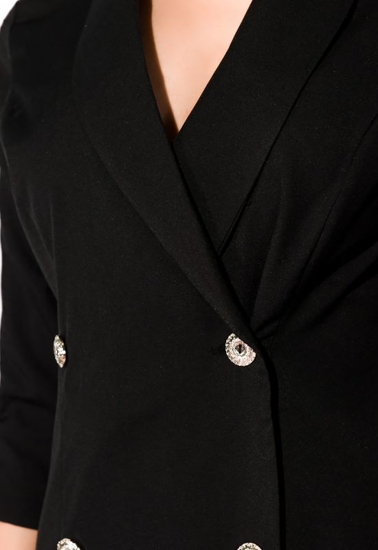 Платье-пиджак с лампасами 120PMA1665 (черный)