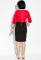 Сукня напівбатал ошатне з мереживними нашивками 95P8017-1 (червоний/чорний)