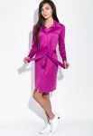 Платье-рубашка с поясом 95P4013 (фуксия)