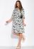 Сукня-сорочка з квітковими мотивами 103P482 (молочний)