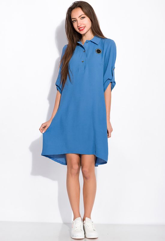 Платье рубашка в стиле Casual 120PUR224 (голубой)