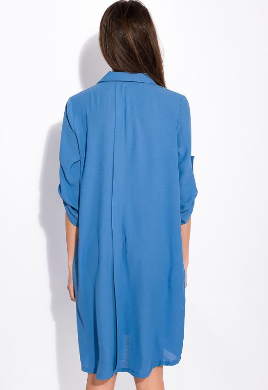 Платье рубашка в стиле Casual 120PUR224 (голубой)