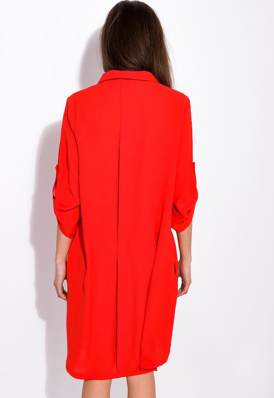 Платье рубашка в стиле Casual 120PUR224 (красный)