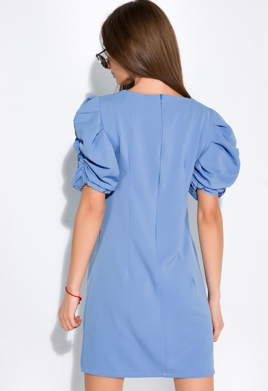 Сукня з драпіруванням на рукаві 120PDS8607 (блакитний)