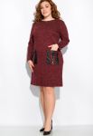 Платье с карманами 120PO7747 (бордовый)