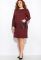Сукня з кишенями 120PO7747 (бордовий)