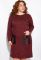 Сукня з кишенями 120PO7747 (бордовий)