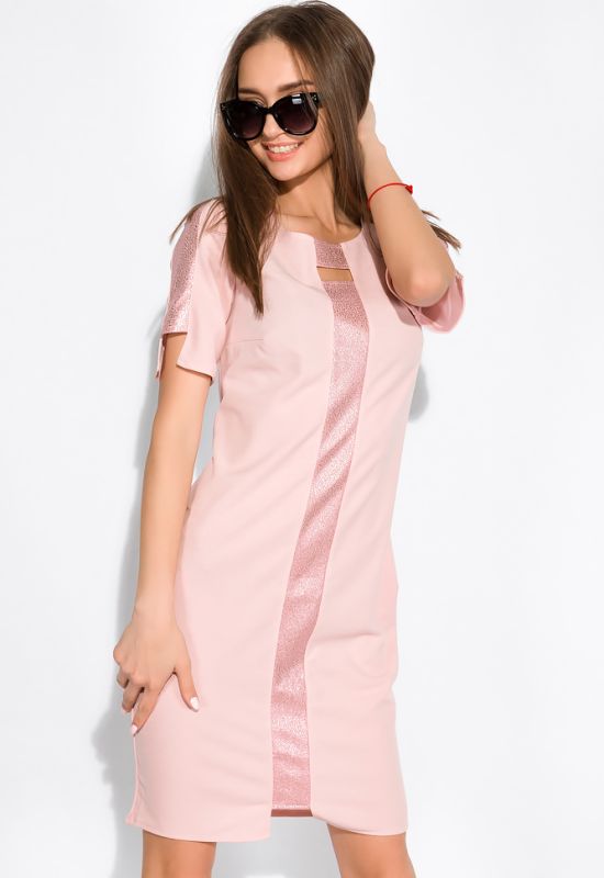 Платье с коротким рукавом 151P2947 (розовый)