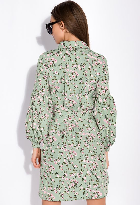 Сукня з ніжним квітковим принтом 103P492-1 (світло-оливковий)