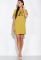 Платье с принтом на груди 120PMA1593 (горчичный)