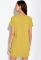 Платье с принтом на груди 120PMA1593 (горчичный)
