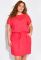 Платье с резинкой на поясе 120PDS7432 (коралловый)
